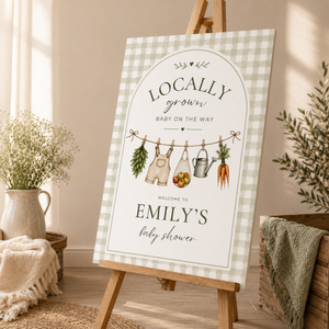 Locally Grown Baby Shower Welcome Sign BS313