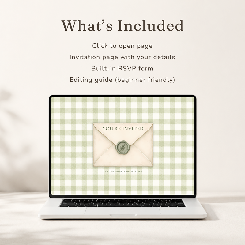 Locally Grown Baby Shower Website Invitation with RSVP BS313