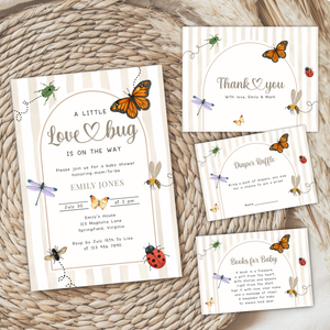 Love Bug Baby Shower Invitation Bundle BS276