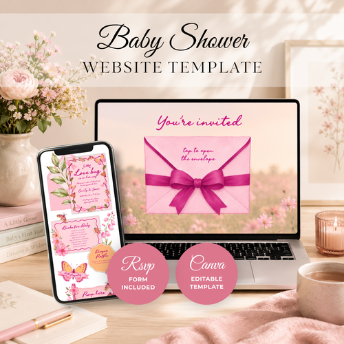 Love Bug Baby Shower Website Invite with RSVP BS306