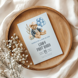 My First Rodeo Boy Birthday Invitation L116