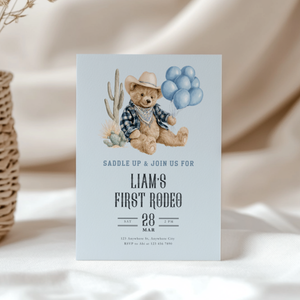 My First Rodeo Boy Birthday Invitation L116