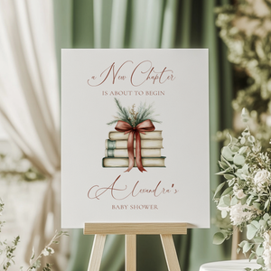 Christmas A New Chapter Welcome Sign Template L21
