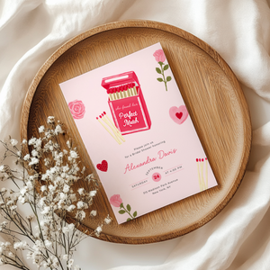 She Found Her Perfect Match Bridal Shower Invitation L115