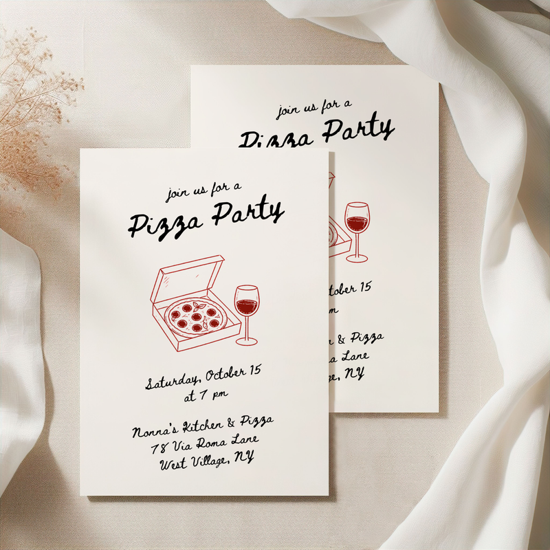 Pizza Party Invitation L135