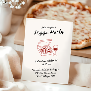 Pizza Party Invitation L135