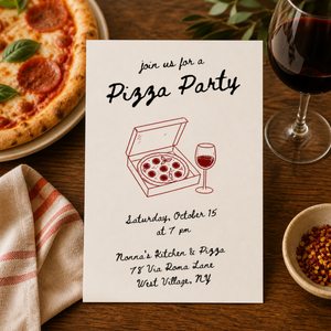 Pizza Party Invitation L135