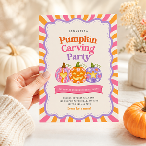 Pumpkin Carving Party Invitation L164