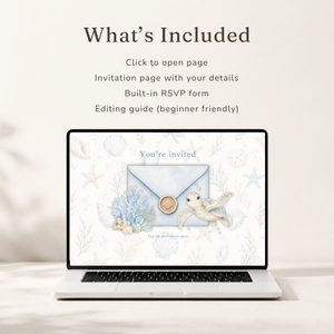 Sea You Soon Baby Shower Website Invitation with RSVP BS318