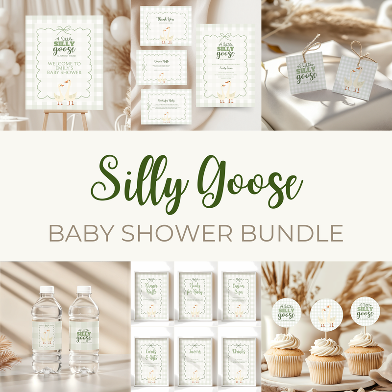 Baby Shower Mega Bundle - Green Silly Goose Gingham BS24
