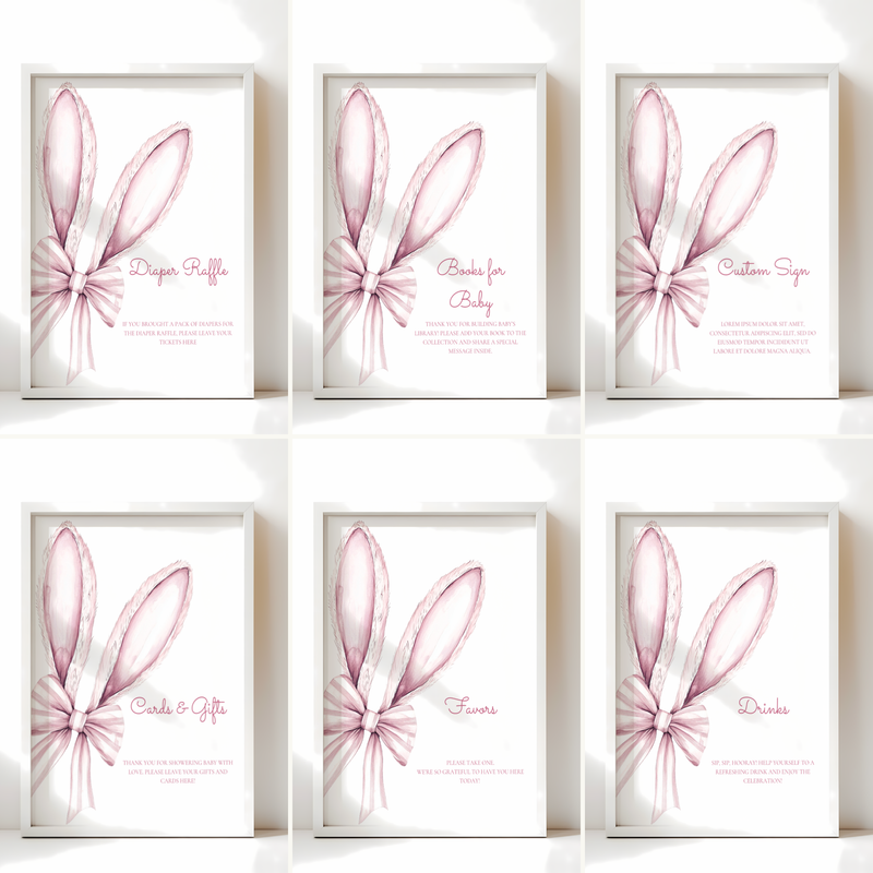 Baby Shower Mega Bundle - Some Bunny Pink Easter Bow BS76