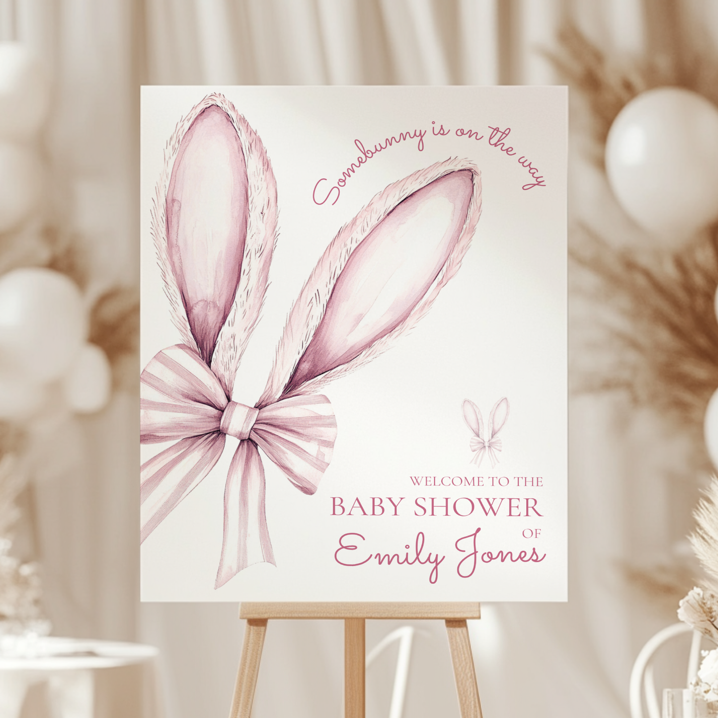 Baby Shower Mega Bundle - Some Bunny Pink Easter Bow BS76
