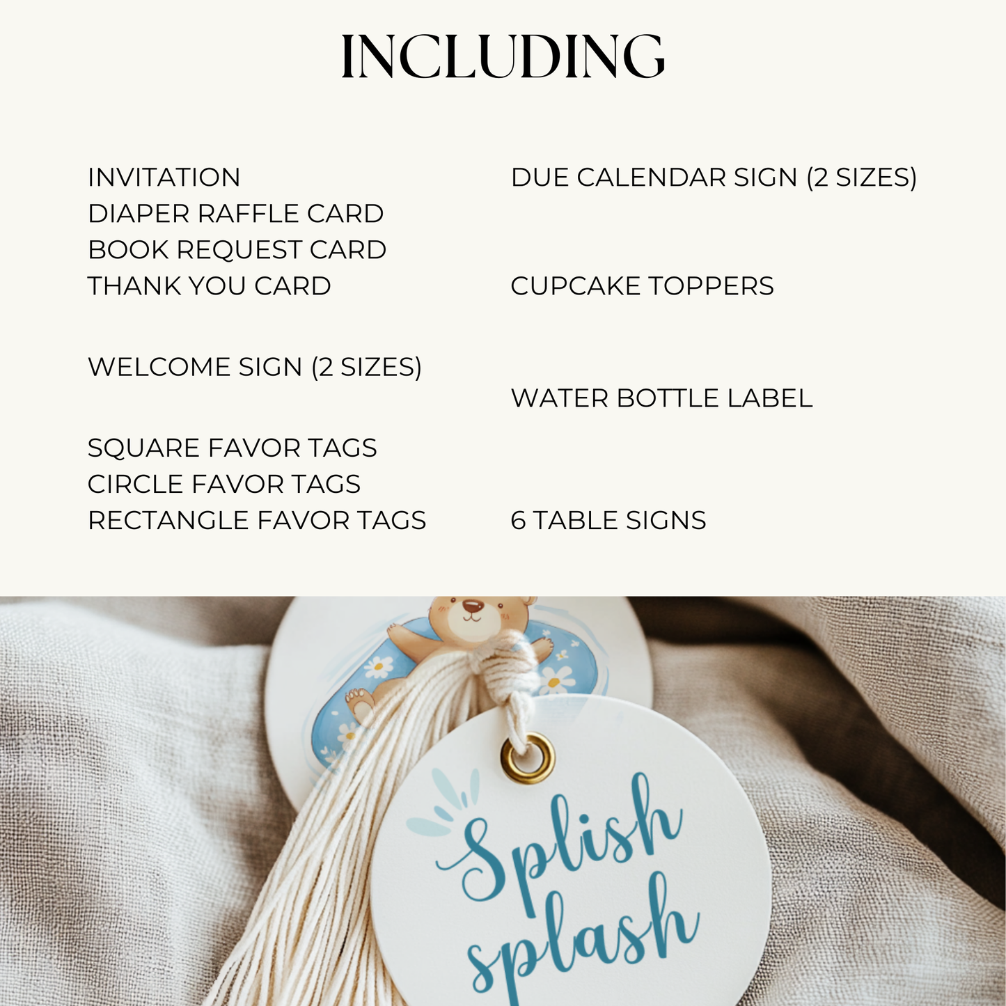 Baby Shower Mega Bundle - Splish Splash Baby Bash Summer Pool Party BS142