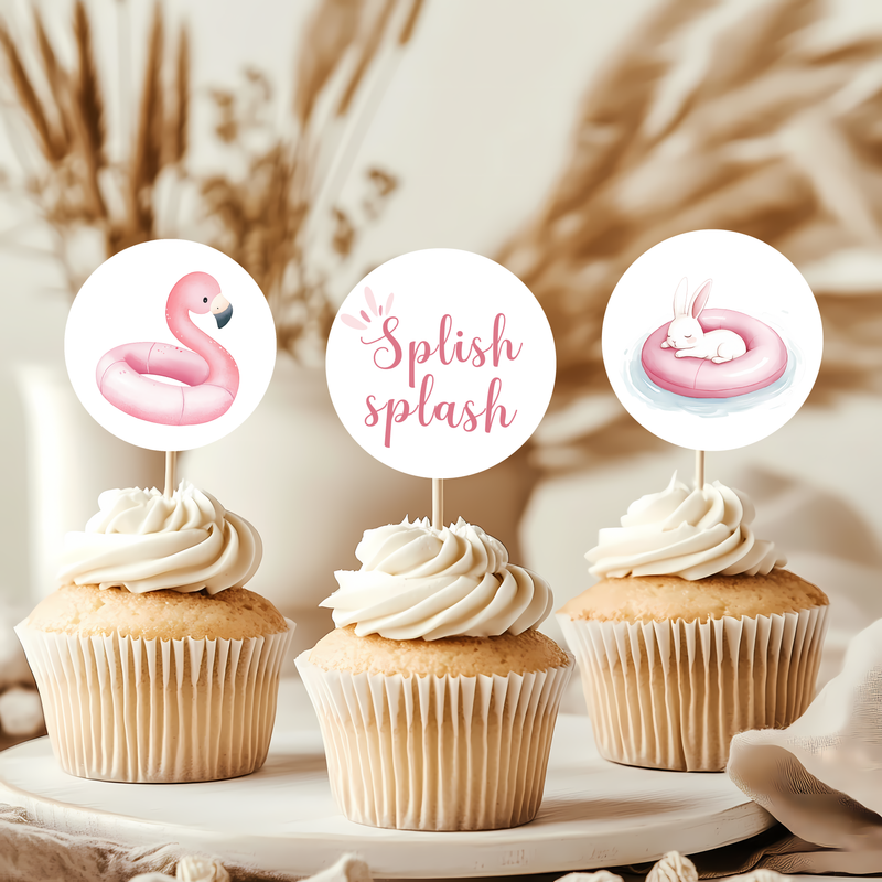 Baby Shower Mega Bundle - Splish Splash Baby Bash Girl Summer Pool Party Pink BS141