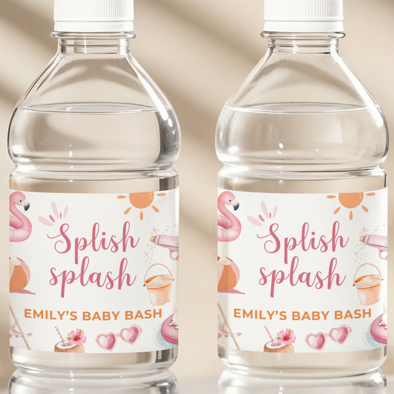 Baby Shower Mega Bundle - Splish Splash Baby Bash Girl Summer Pool Party Pink BS141