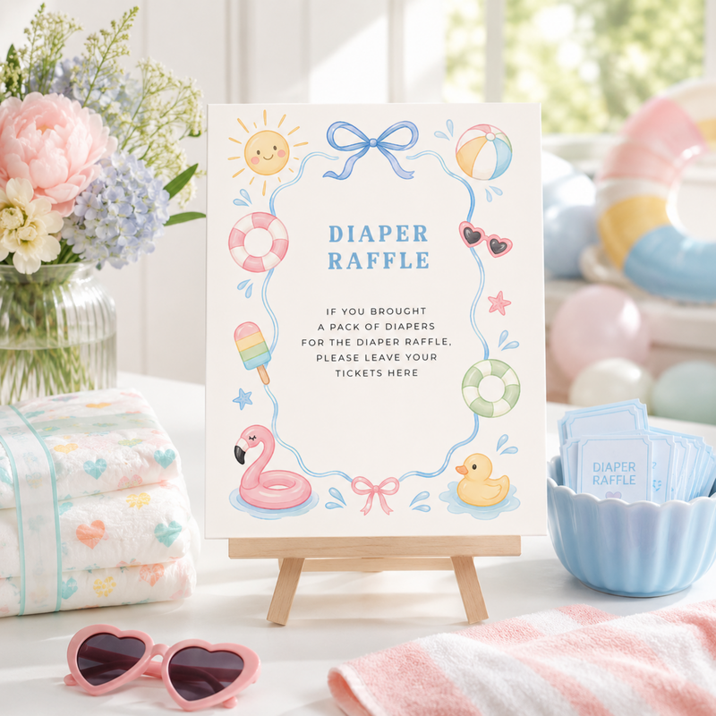 Splish Splash Baby Shower Table Sign Bundle L137