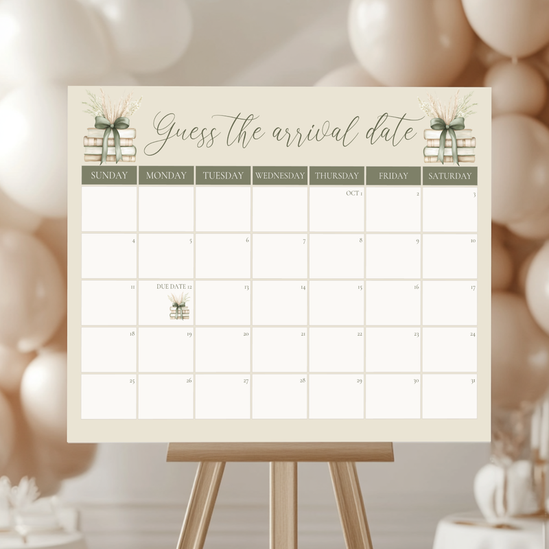 Baby Shower Mega Bundle - Storybook A New Chapter Sage Green Boho BS72