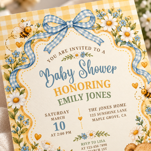 Yellow Storybook Baby Shower Invitation L191