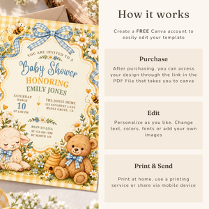 Yellow Storybook Baby Shower Invitation L191