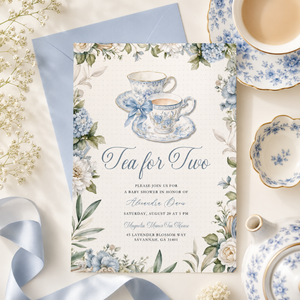 Tea for Two Baby Shower Invitation L150