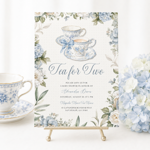 Tea for Two Baby Shower Invitation L150