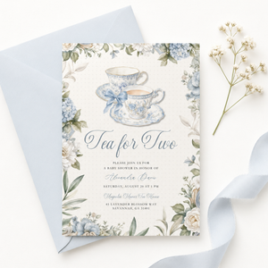 Tea for Two Baby Shower Invitation L150