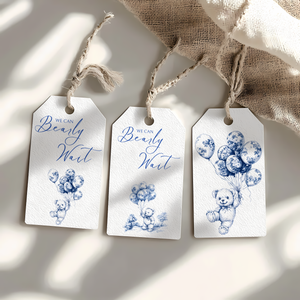 Baby Shower Mega Bundle - Blue Bearly Wait Toile de Jouy BS35