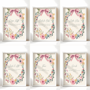Baby Shower Mega Bundle - Baby In Bloom Vintage Floral with Coquette Bow BS71