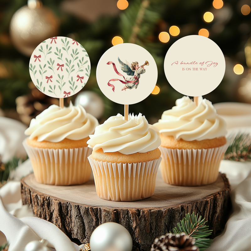 Baby Shower Mega Bundle - Vintage Floral Christmas Bundle of Joy BS232
