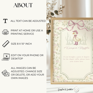 Baby Shower Table Sign Bundle - Vintage Silly Goose Cowgirl Coquette BS150