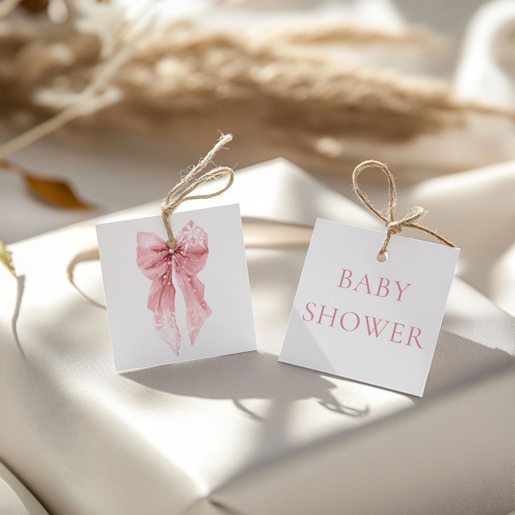 Pink Bow Winter Baby Shower Bundle BS257