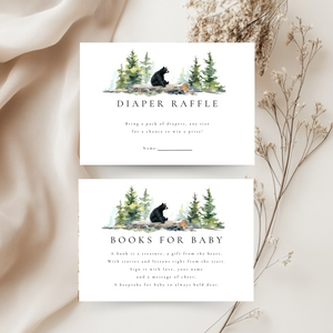 Baby Shower Invitation Bundle - Woodland Forest Bear BS197