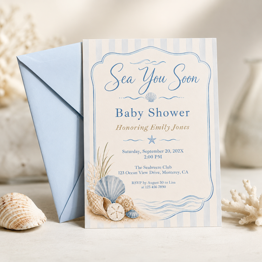 Under the Sea Baby Shower: Sea You Soon Theme Ideas, Decor and Invitations