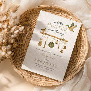 Baby Shower Invitation - A Little Hunter Is On The Way BS243