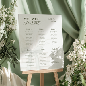 A New Chapter Baby Shower Seating Chart Sign BS72