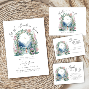 Fantasy World Baby Shower Invitation Bundle Girl BS271