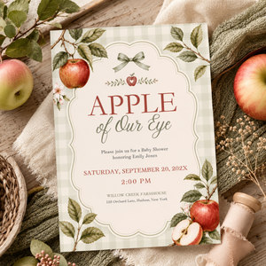 Apple of Our Eye Baby Shower Invitation BS316