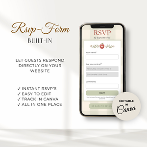 Apple of Our Eye Baby Shower Website Invitation with RSVP Tracker BS316