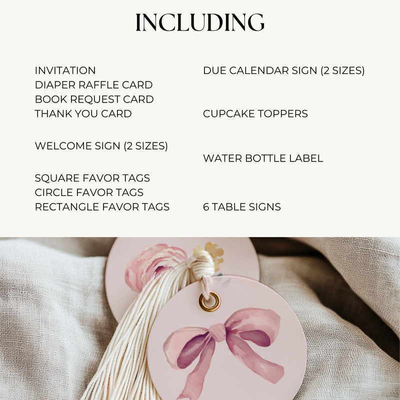 Baby Shower Mega Bundle - Blush Pink Floral Baby In Bloom BS71