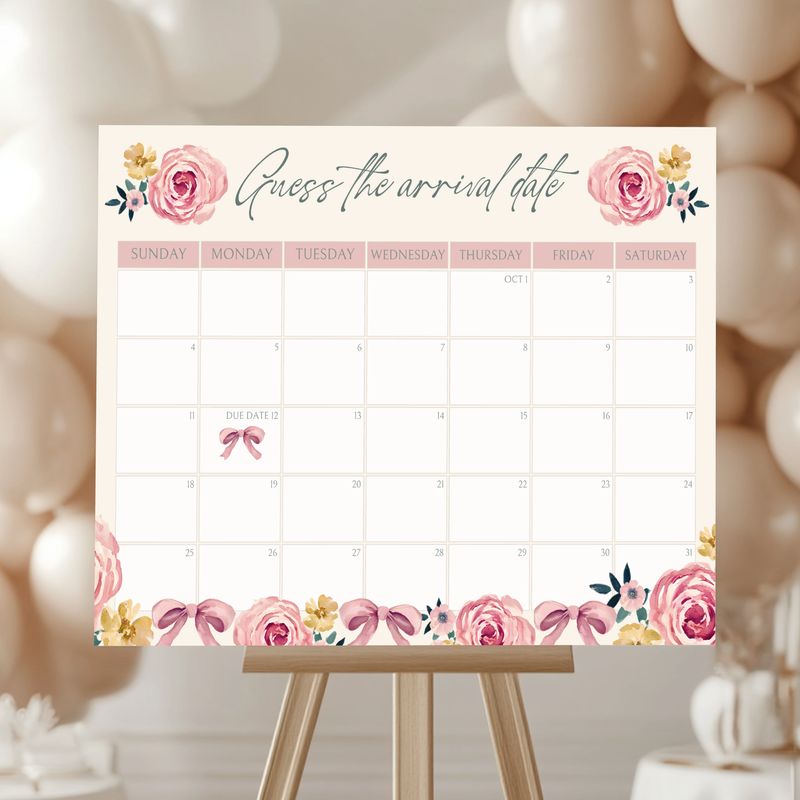 Baby Shower Mega Bundle - Baby In Bloom Vintage Floral with Coquette Bow BS71