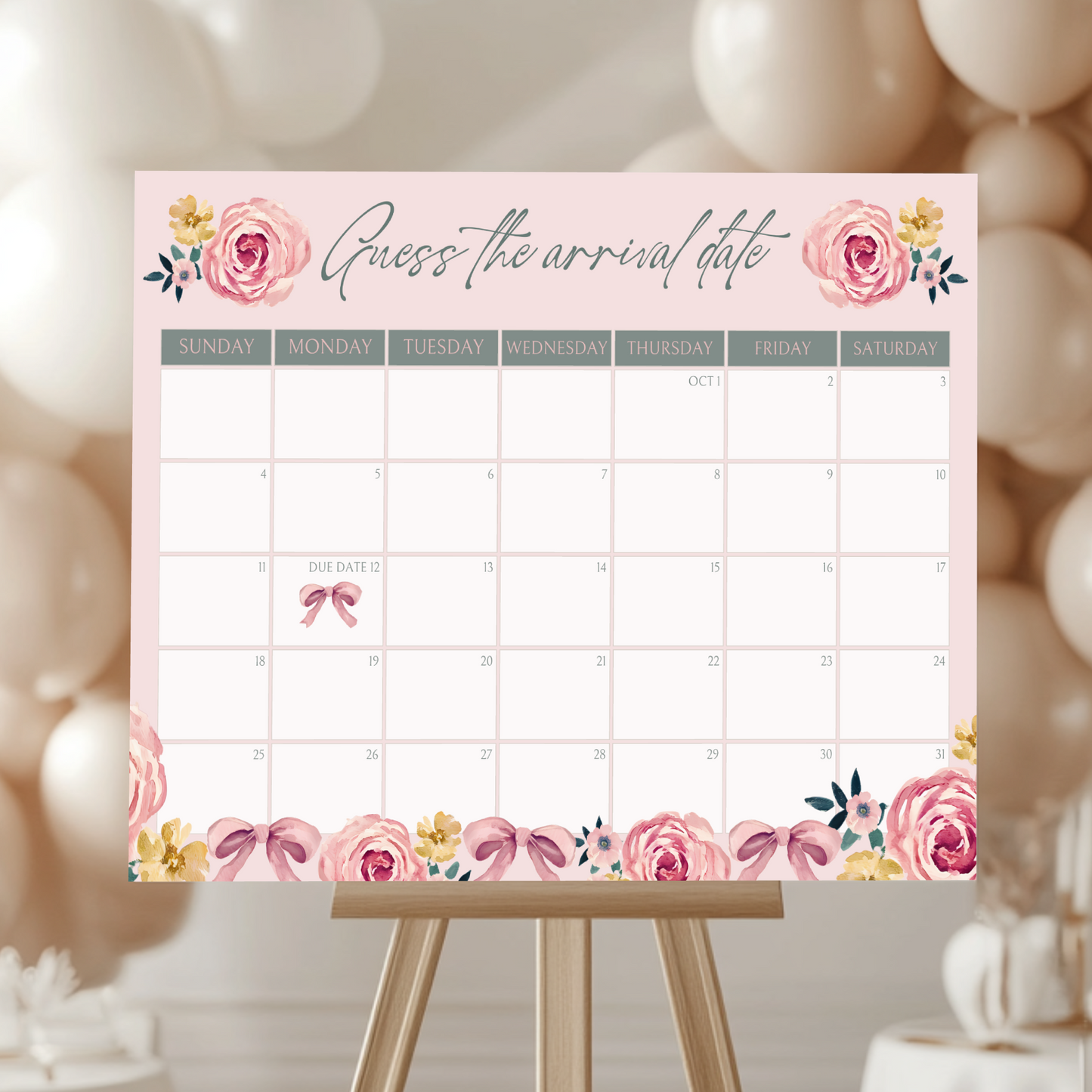Baby Shower Mega Bundle - Blush Pink Floral Baby In Bloom BS71