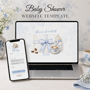 Baby Is Brewing Baby Shower Website Template with RSVP BS62