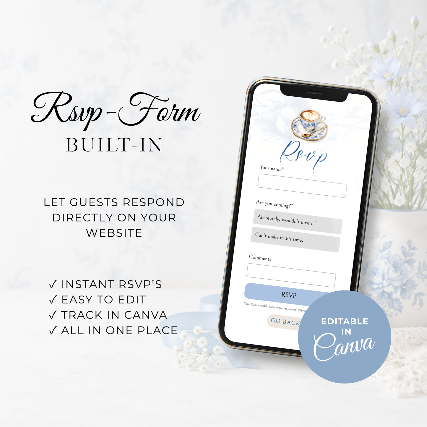 Baby Is Brewing Baby Shower Website Template with RSVP BS62