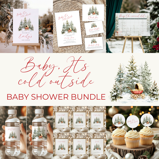 Baby Shower Mega Bundle - Baby It's Cold Outside Winter Wonderland BS228