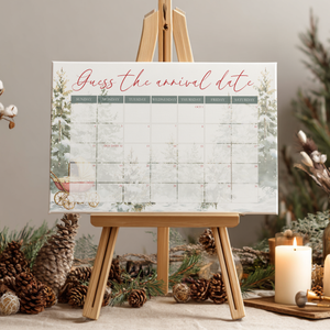 Baby Shower Welcome Sign - Baby It's Cold Outside Guess The Arrival Date Baby Shower Game BS228