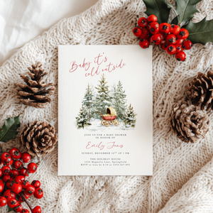 Baby It's Cold Outside Baby Shower Invitation BS228