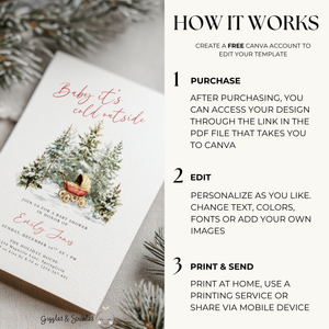 Baby It's Cold Outside Baby Shower Invitation BS228