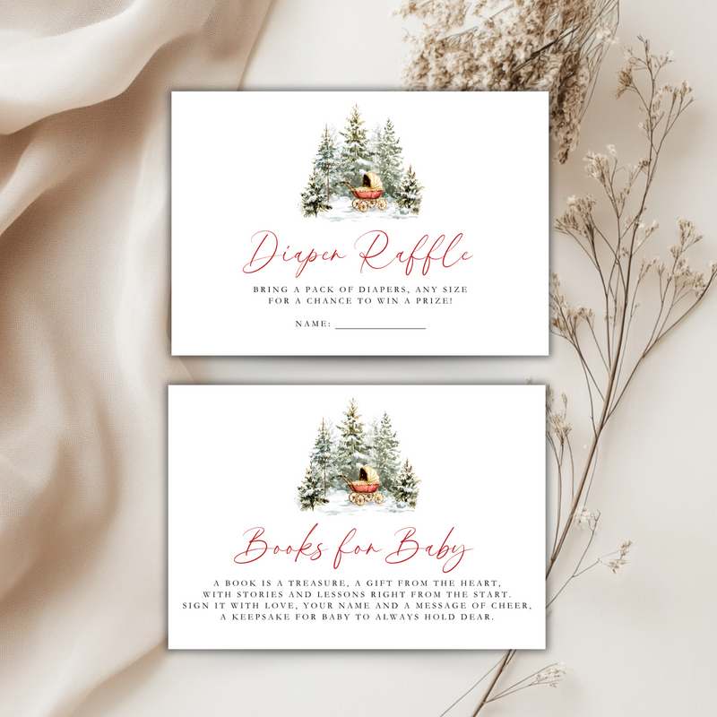 Baby Shower Invitation Bundle - Baby It's Cold Outside Winter Wonderland BS228