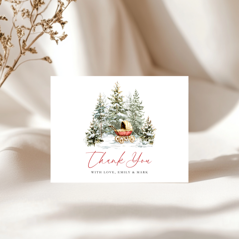 Baby Shower Invitation Bundle - Baby It's Cold Outside Winter Wonderland BS228