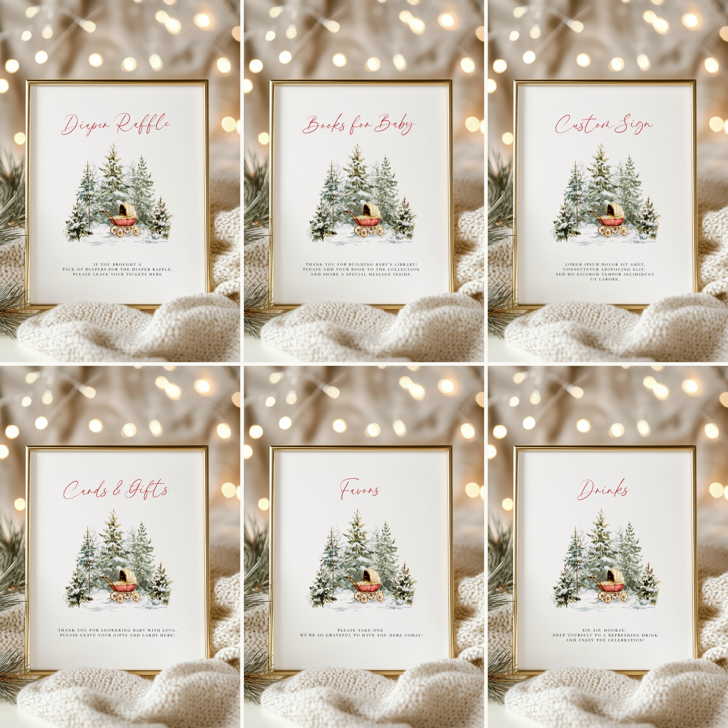 Baby Shower Mega Bundle - Baby It's Cold Outside Winter Wonderland BS228